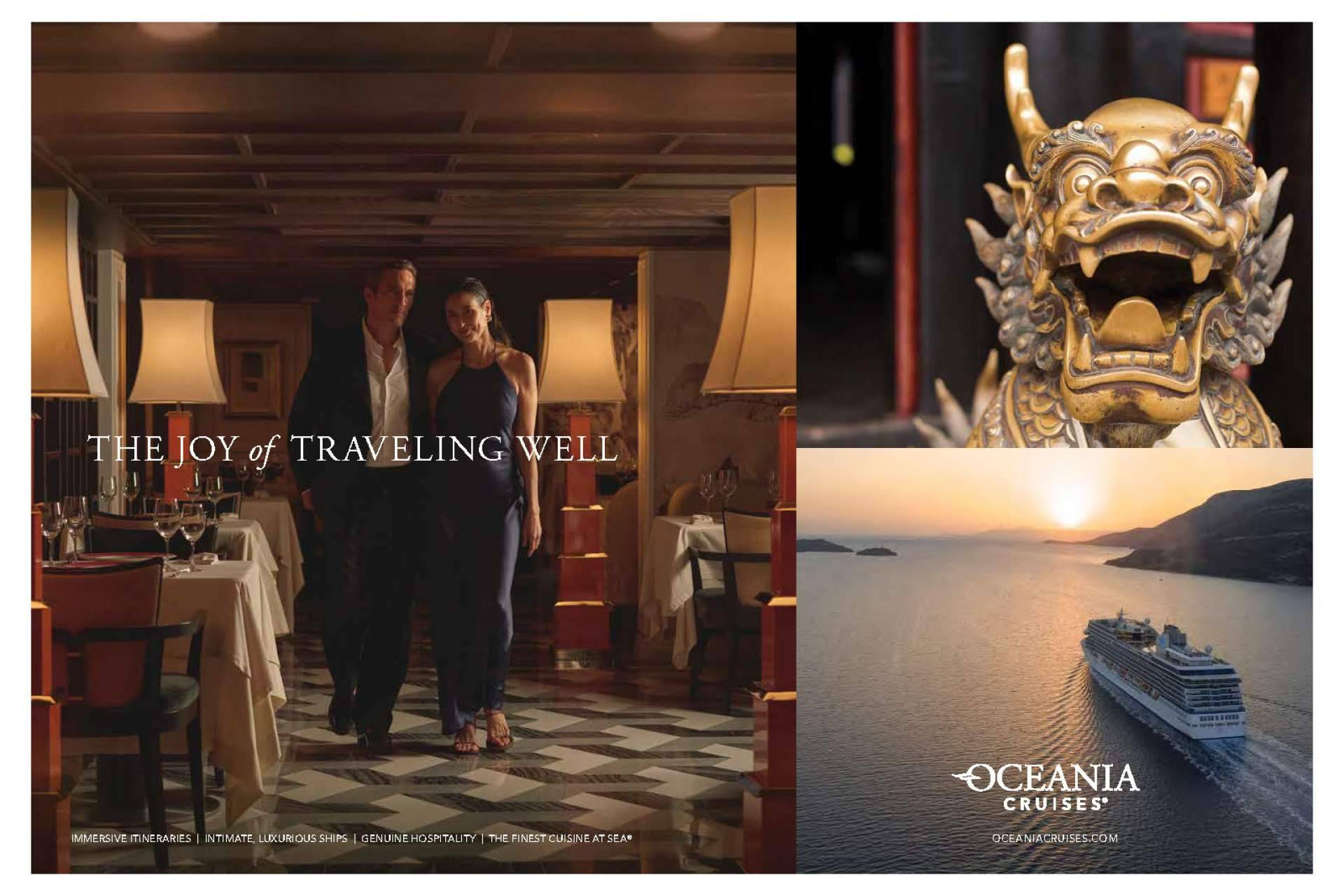 Oceania Cruises presenta su nueva campaña global “The Joy of Traveling Well”